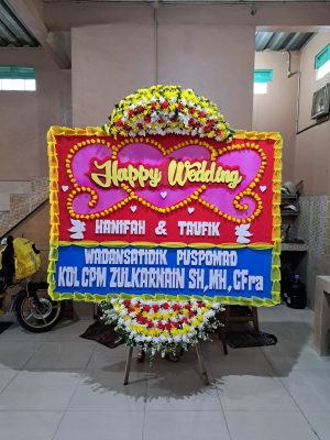 Bunga Papan Happy Wedding 02