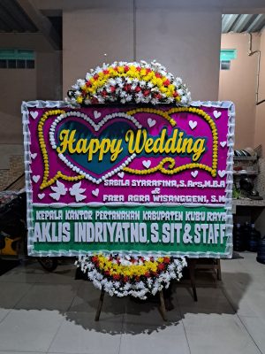 Bunga Papan Happy Wedding 03