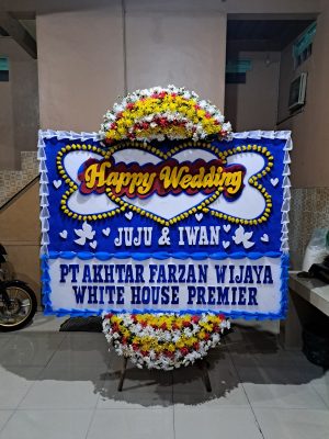 Bunga Papan Happy Wedding 01