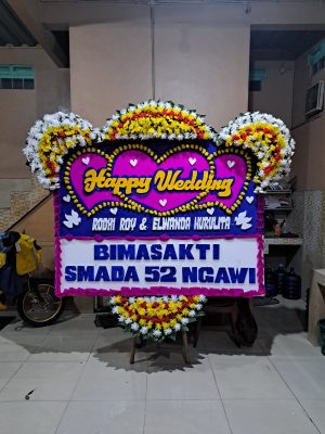 Bunga Papan Happy Wedding 05