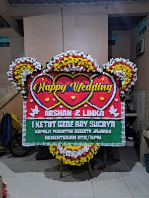 Bunga Papan Happy Wedding 05