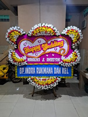 Bunga Papan Happy Wedding 07