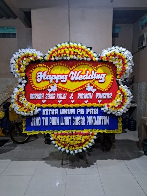 Bunga Papan Happy Wedding 08